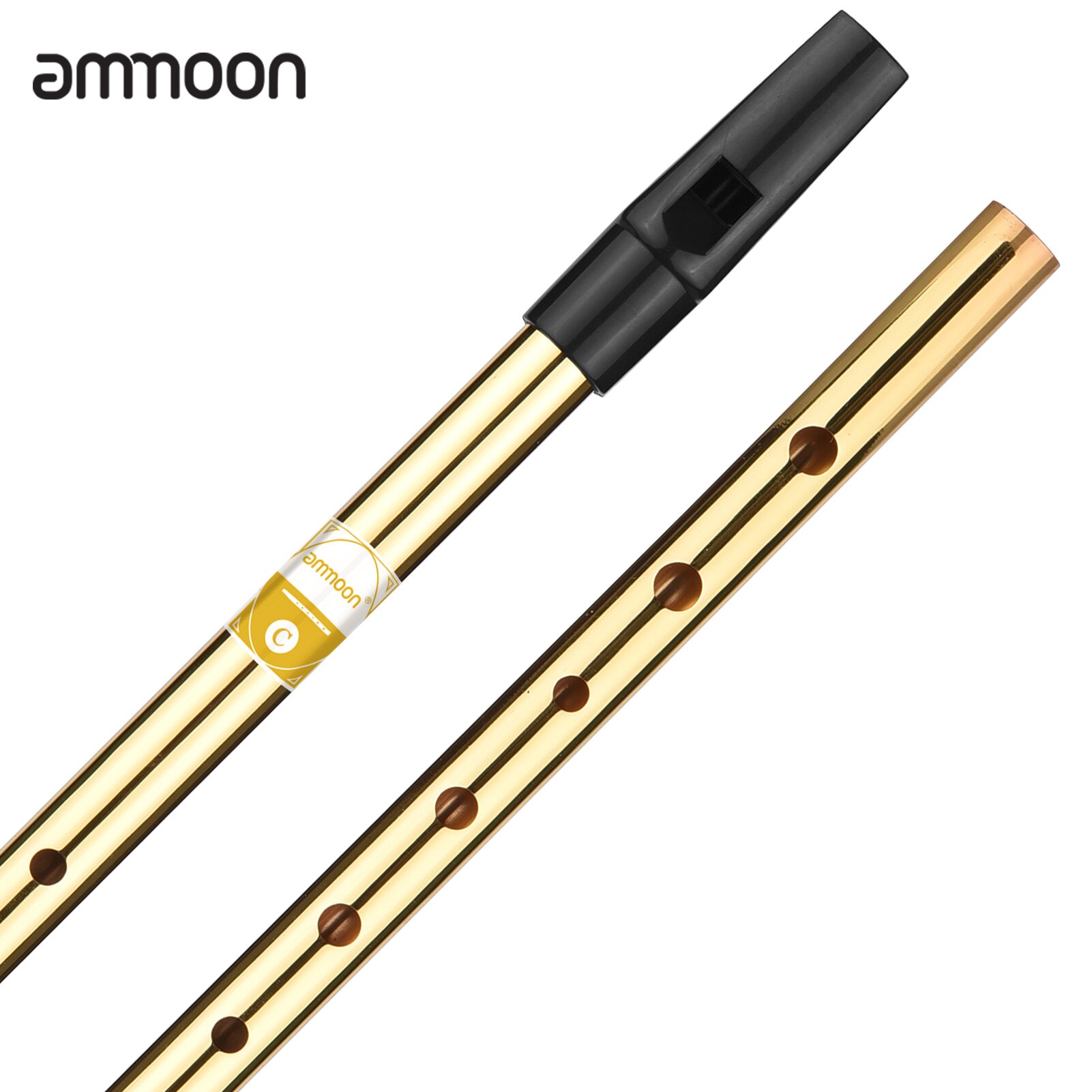 ammoon Irish Whistle Flute Key of C 6 Holes Flute Wind Musical Instruments for Beginners Intermediates Experts