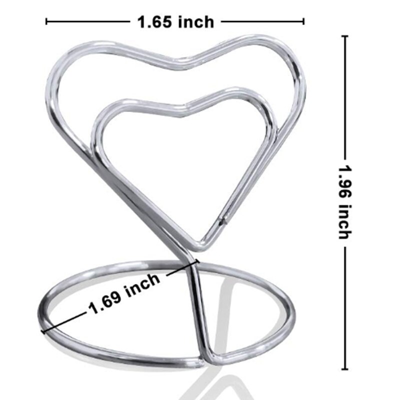 Wire Place Card Holder Metal Card Holder Stand Wedding Name Place Holder, Food Signs (Silver Place Card Holders 26Pcs)