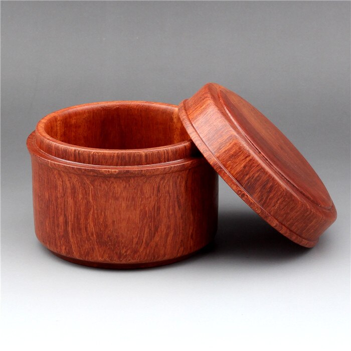 Petit cylindre en bois rond bois acajou | Boîte de rangement en acajou, petit cylindre en bois massif, boîte à bijoux, fleur du Myanmar, poire, thé