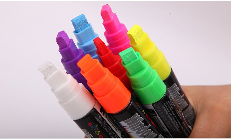 Flashcolor 8mm Bunte Textmarker Fenster Marker Stift für LED Schreibtafel, Tafel Aufkleber, Malerei