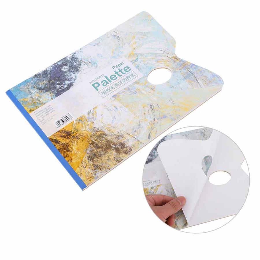 25 Sheets A4 Sized Disposable Palette Gouache Oil Painting Palette Pad White Paper for painting