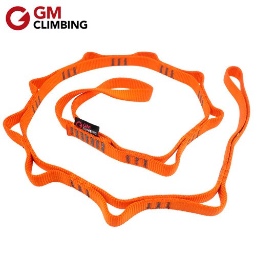 22kN 120cm Climbing Sling Nylon Daisy Chain Rope with Loops and 24kN Carabiner CE / UIAA Hanging Strap Mountaineering Equipment: 1pc Daisy Chain