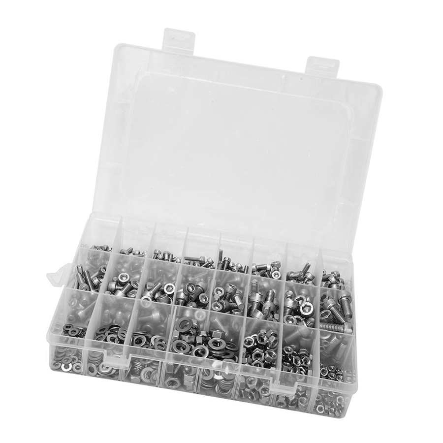 helical screw stainless steel insert for hardware repair tools 815Pcs Screw Washer Nut Set Hex Socket Fastener