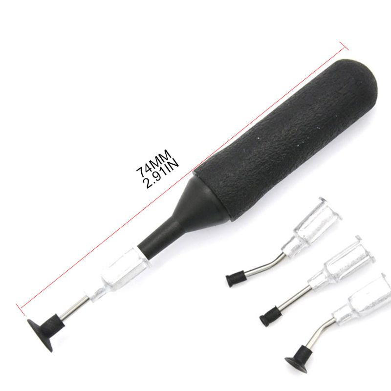 Rubber Ic Pick Up Vacuum Zuigen Pen Met 4 Zuig Headers Voor Weerstand Chip