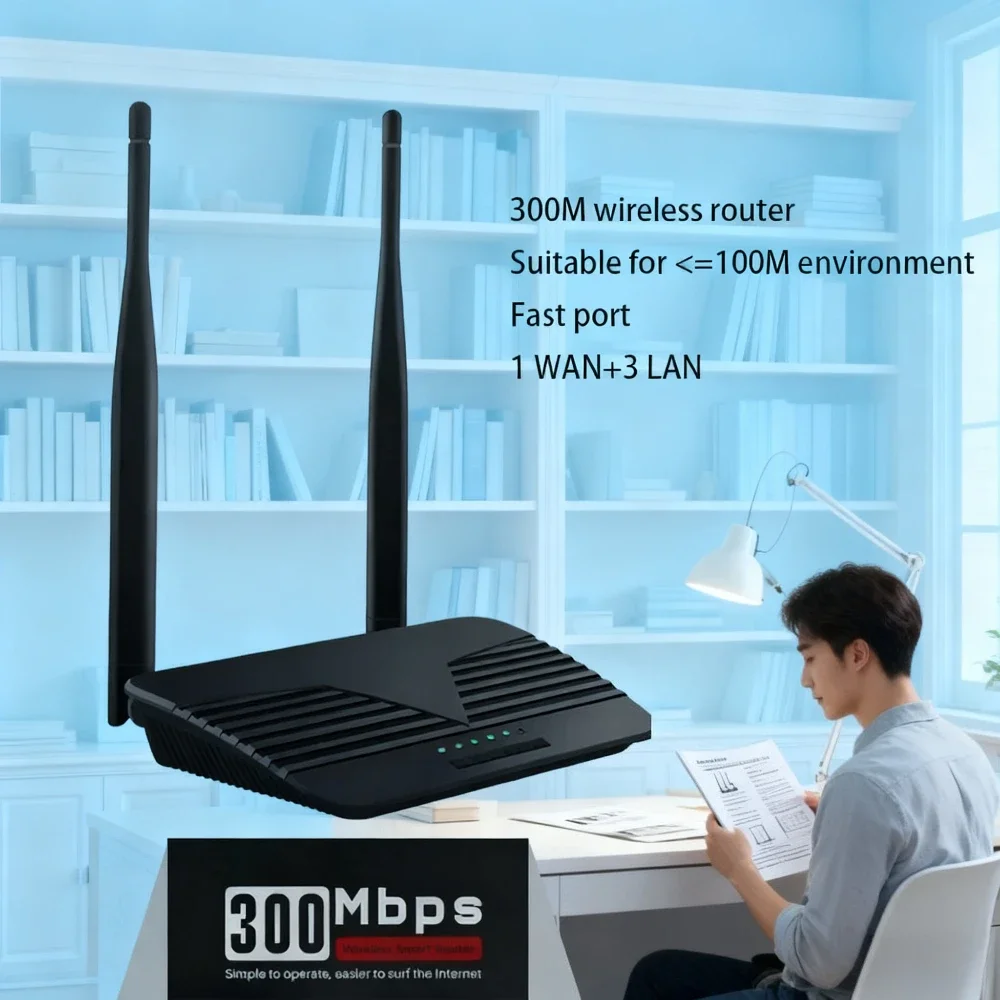 1200M WiFi Router with External Antenna,Dual Band 2.4&5GHz Network Card, Gigabit Port &Wireless Signal Repeater/Booster for Home