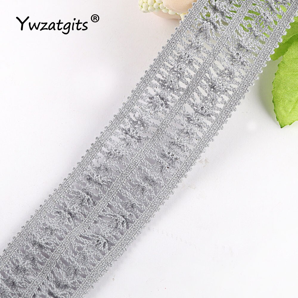 Ywzatgits 5Yards/Lot Hoge Elasticiteit Katoen Kant Kledingstuk Trim Lint Naaien Decoratie Materiaal YR0819