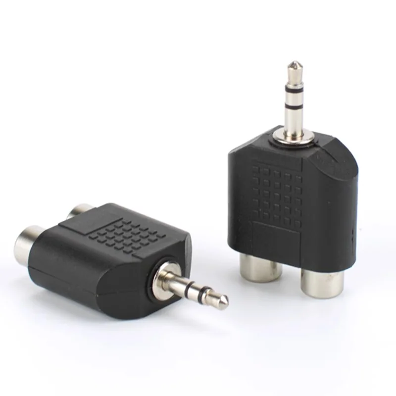 RCA Female Socket Turn 3.5MM Stereo Plug Audio Adapter 6.3MM Stereo Plug To RCA Socket 2 in 1 Stereo Connector ﻿