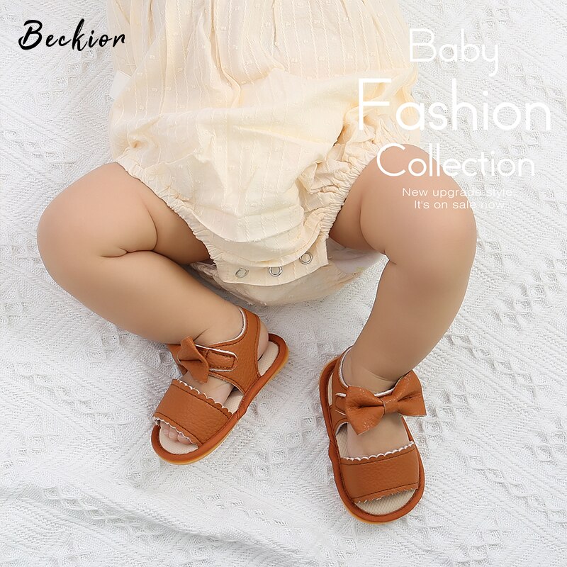 Beckior Summer Baby Girl Sandals Infant Baby Boy Shoes Rubber Soft Sole Non-Slip Toddler First Walker Baby Crib Newborn