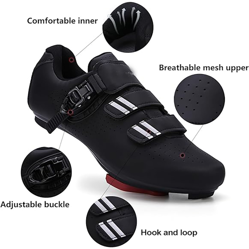 Mens Womens Cycling Shoes Compatible with Pelaton Bike Shoes Road Bike Shoes Riding Bicycle Pre-Installed with Delta Cleats