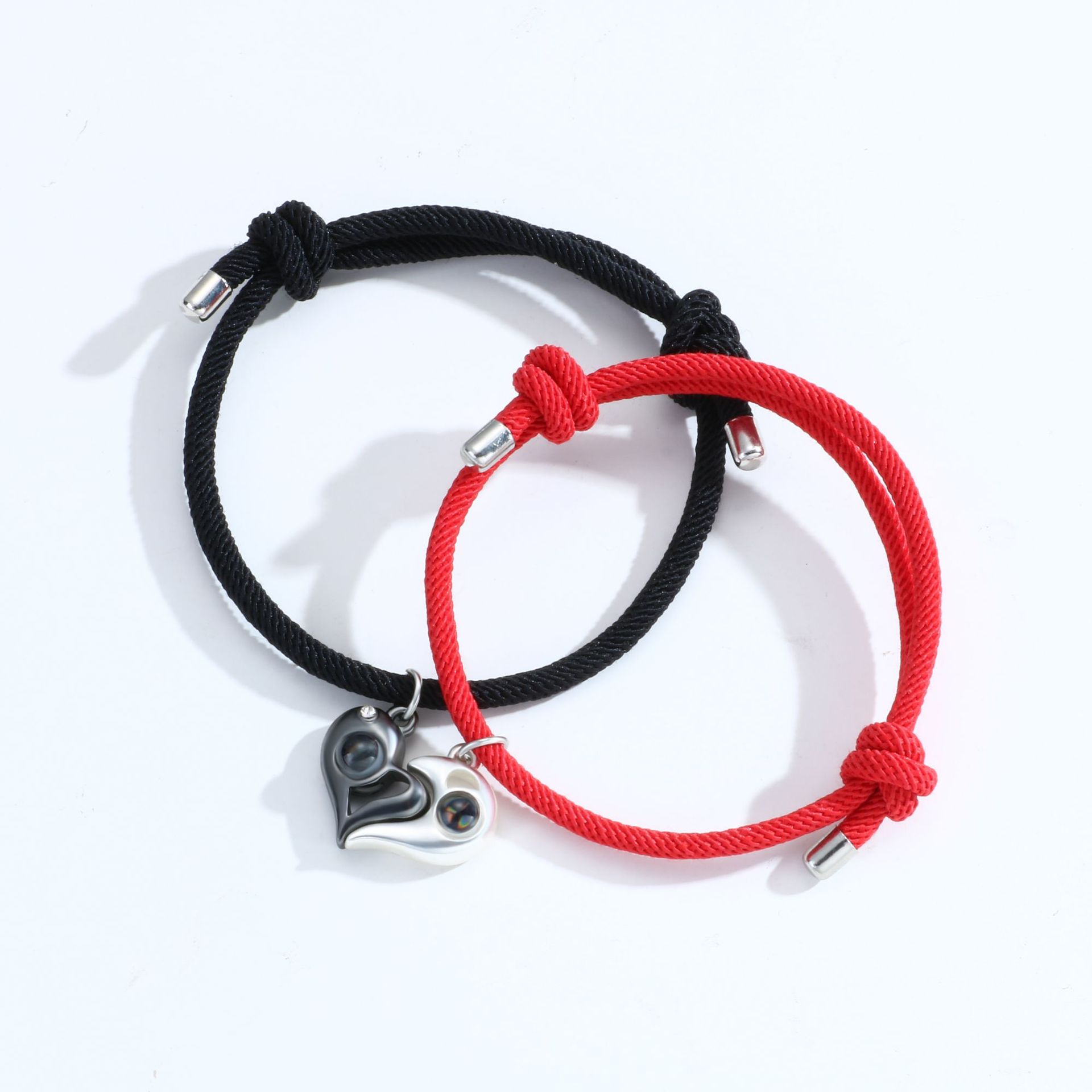 Mode Liefde Paar Armband Magneet Trekt Projectie Steen 100 Talen I Love U Valentijnsdag Armband