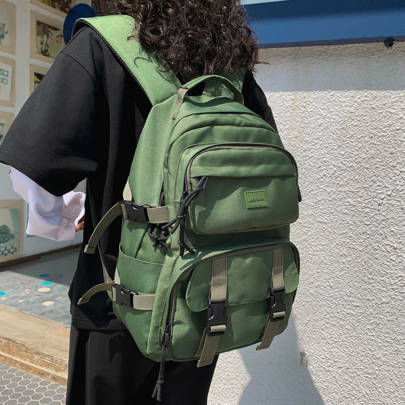 Dcimor vandtæt nylon kvinder rygsæk kvinde stor kapacitet spænde rygsæk unisex skoletaske laptop rygsække rejse mochila