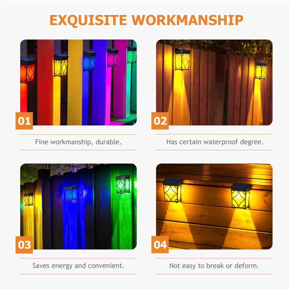 Verlichting op zonne-energie Buitenwas Wandlamp RGB en warmlicht Waterdicht voor Patio Tuin Balkon Landschap Decoratieve verlichting