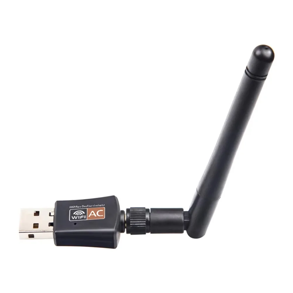 Dualband-USB-WLAN-Adapter, 600 Mbit/s, 2,4 GHz, 5 GHz, WLAN mit Antenne, PC, Mini-Computer, Netzwerkkartenempfänger