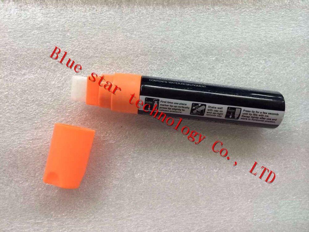 Flashcolor markør for glass whiteboard fluorescerende plate tavle plast tre papir maling markør kontor skolerekvisita: Oransje