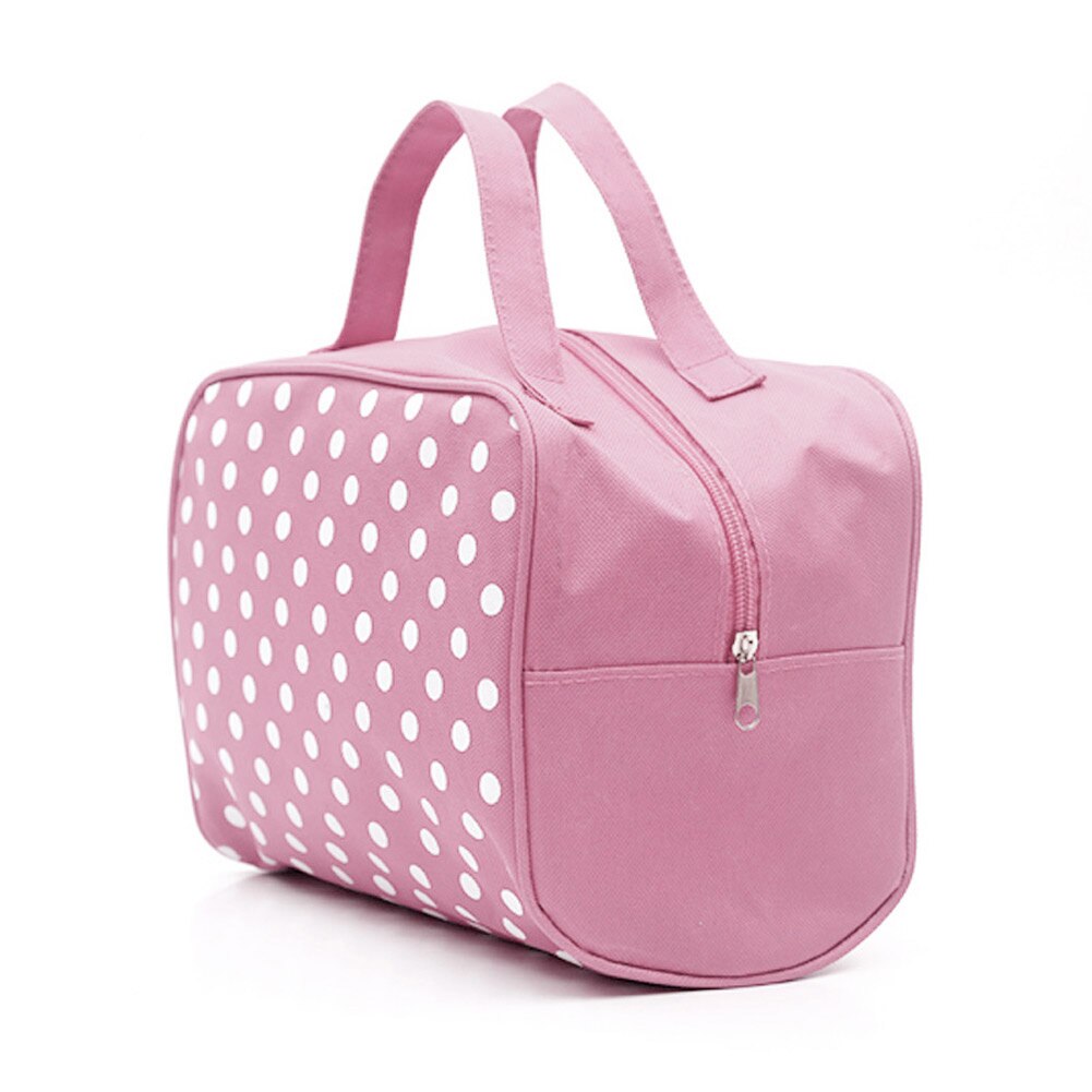 Lady Organizer Multi Functional Cosmetic Storage Dots Bags Women Makeup Bag With Pockets Toiletry Pouch PO66