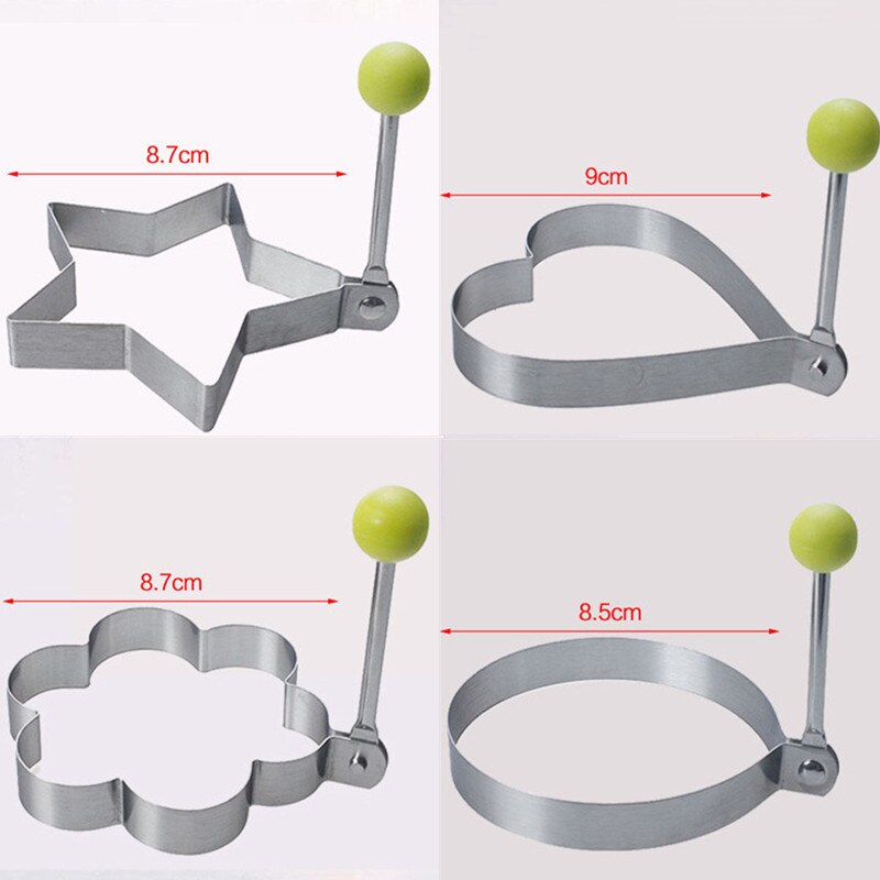 1 Pc oeuf Shaper à la coeur étoile en acier inoxydable oeuf moule cuisine Gadget outils de cuisson