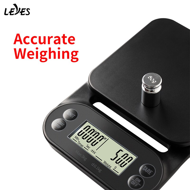 Smart Coffee Scale with Auto Timer Digital Gram Weighing Electronic Weight Food Mini Kitchen Scale Balance Precision LCD Display