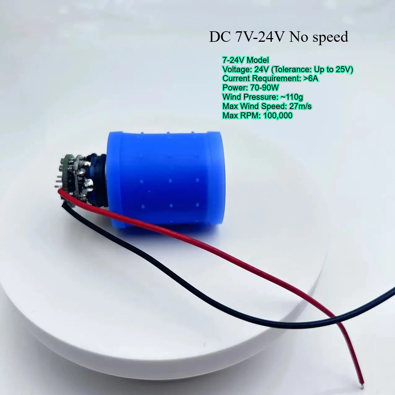 Silnik dmuchawy wentylatora DC 9V 12V 24V 100000 RPM Miniaturowy Bezszczotkowy Wentylator Kanałowy Aluminiowa Wirówka Suszarka robić Włosów Silnik ultra Wysokiej Prędkości: zgniły zielony