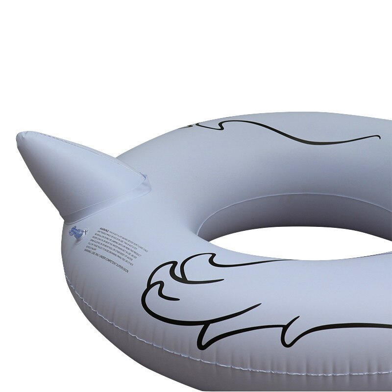 Flotador inflable para piscina con forma de cisne, flotador circular para piscina en blanco y negro, salvavidas