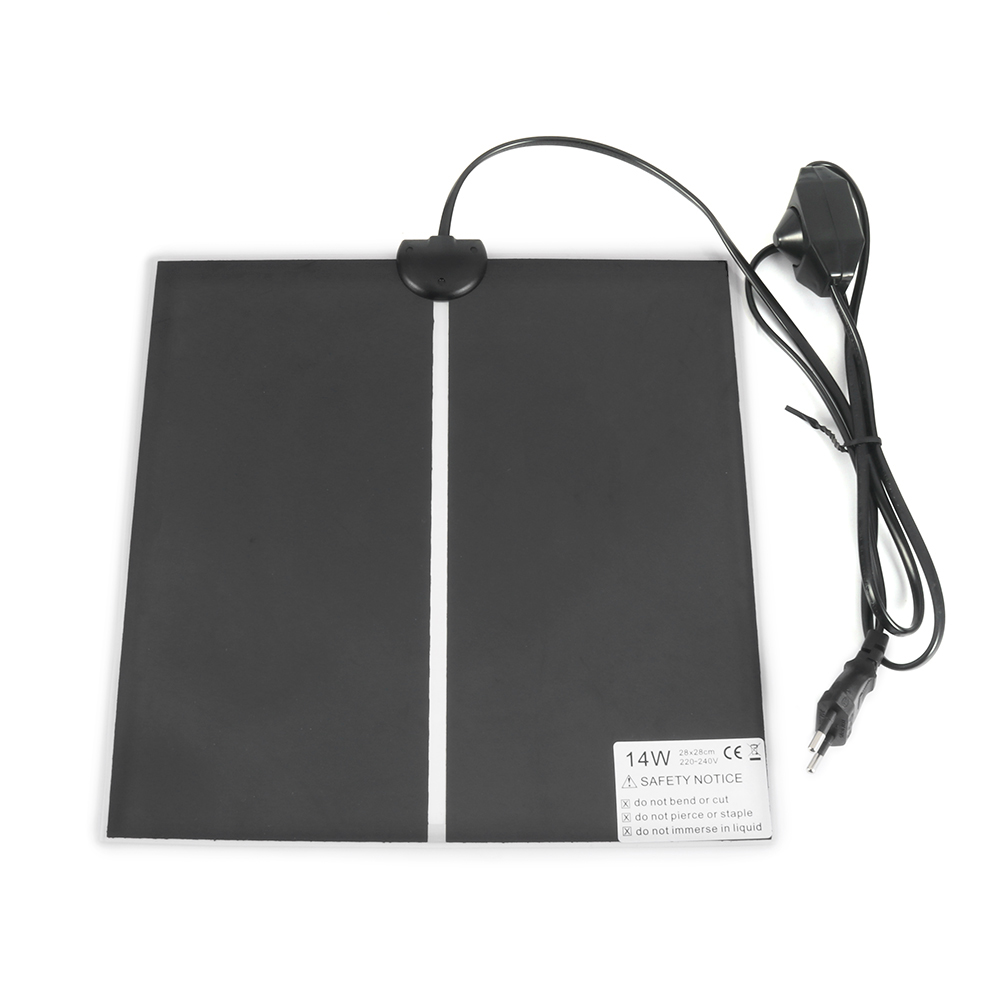 EU Plug Heating Warm Pad Adjustable Temperature Controller Incubator Mat Tools Reptiles Heat Climbing Mat 5-45W For: 14W 28x28cm