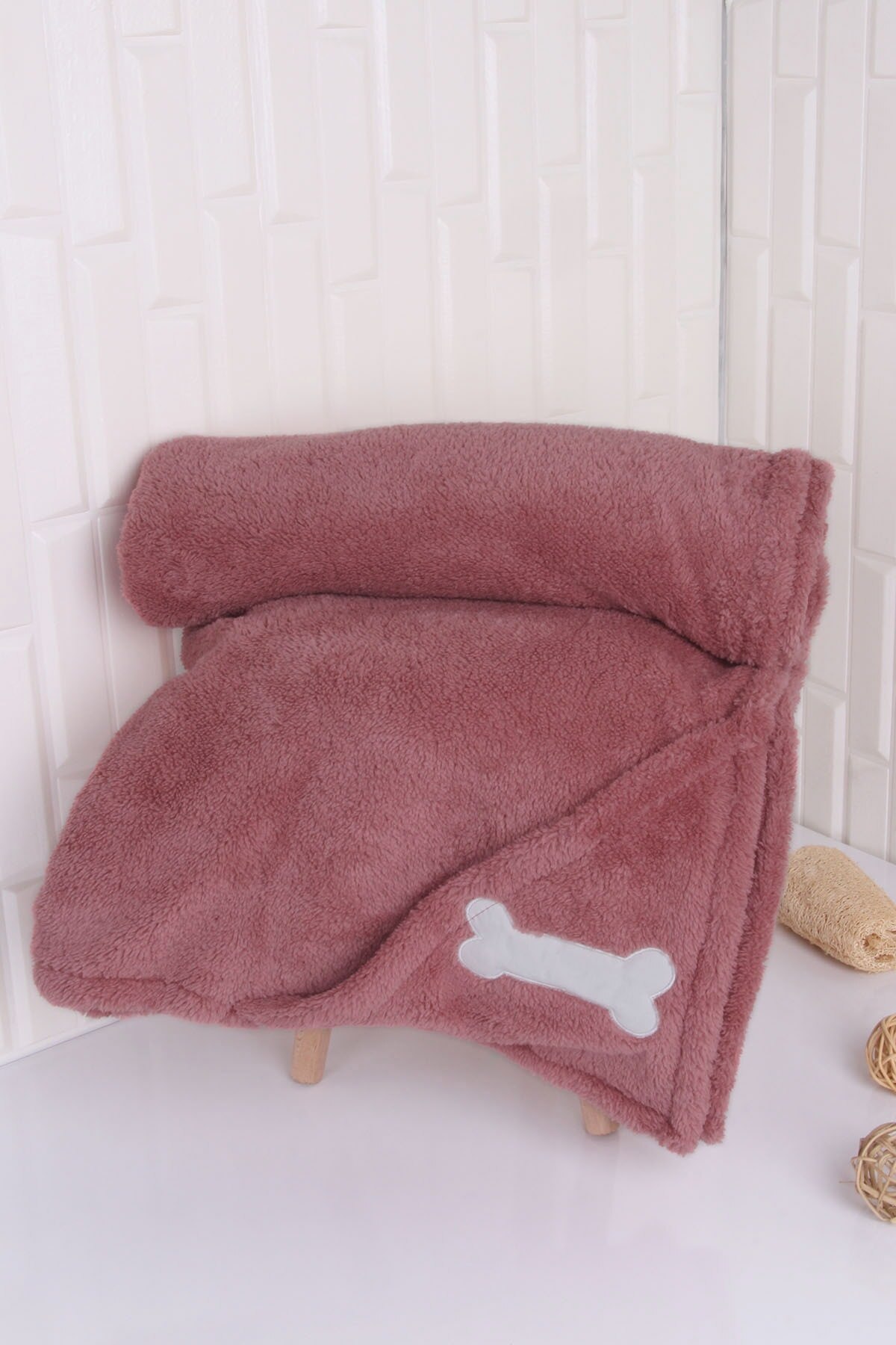 Haustier Katze/Hund Tasche Trocknen Handtuch Knochen Embroideried Rose getrocknet