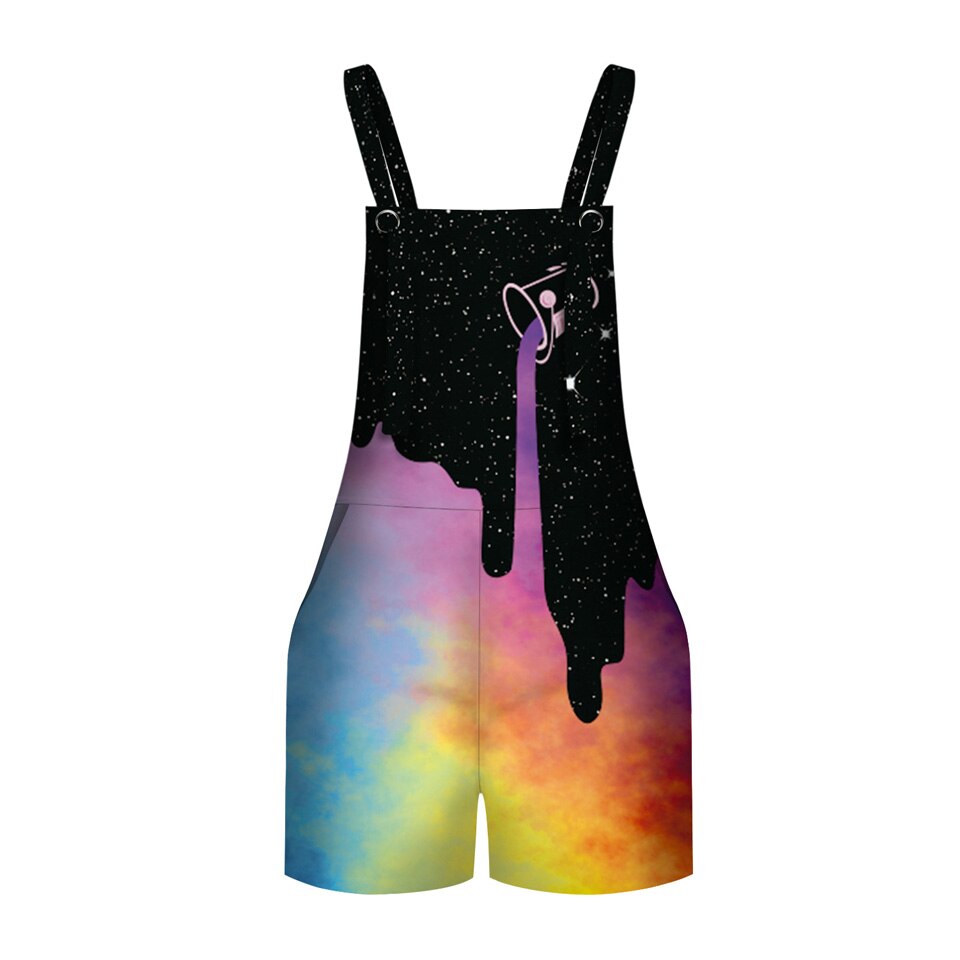 Erwachsene Baby Wenig Raum kurz Arbeitskleidung Ageplay Babydoll Lätzchen Arbeitskleidung Regenbogen Drucken Windel Strumpfhosen für windel liebhaber