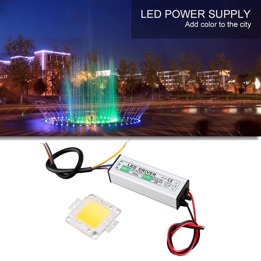 50W LED SMD Chip Bulbs With High Power Waterproof 50W LED Driver Supply Power Supply Switch For LED Strip Lights