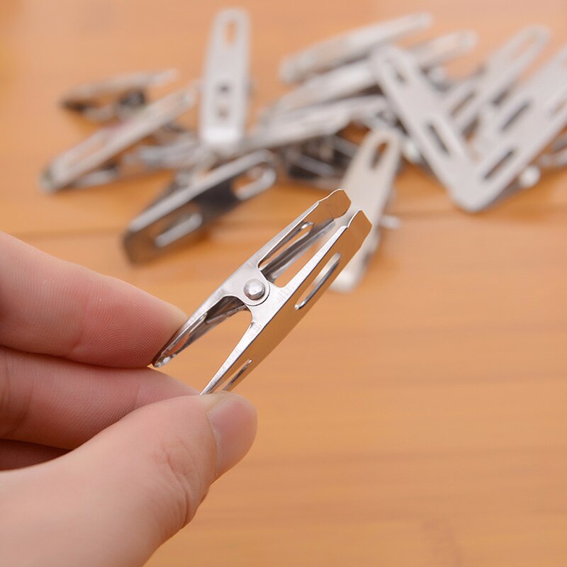 20 stk tøjklemmer i rustfrit stål hængenåle klips taske klip sokker klips tøjklemmer tøj tæppe klemmer køkken gadgets