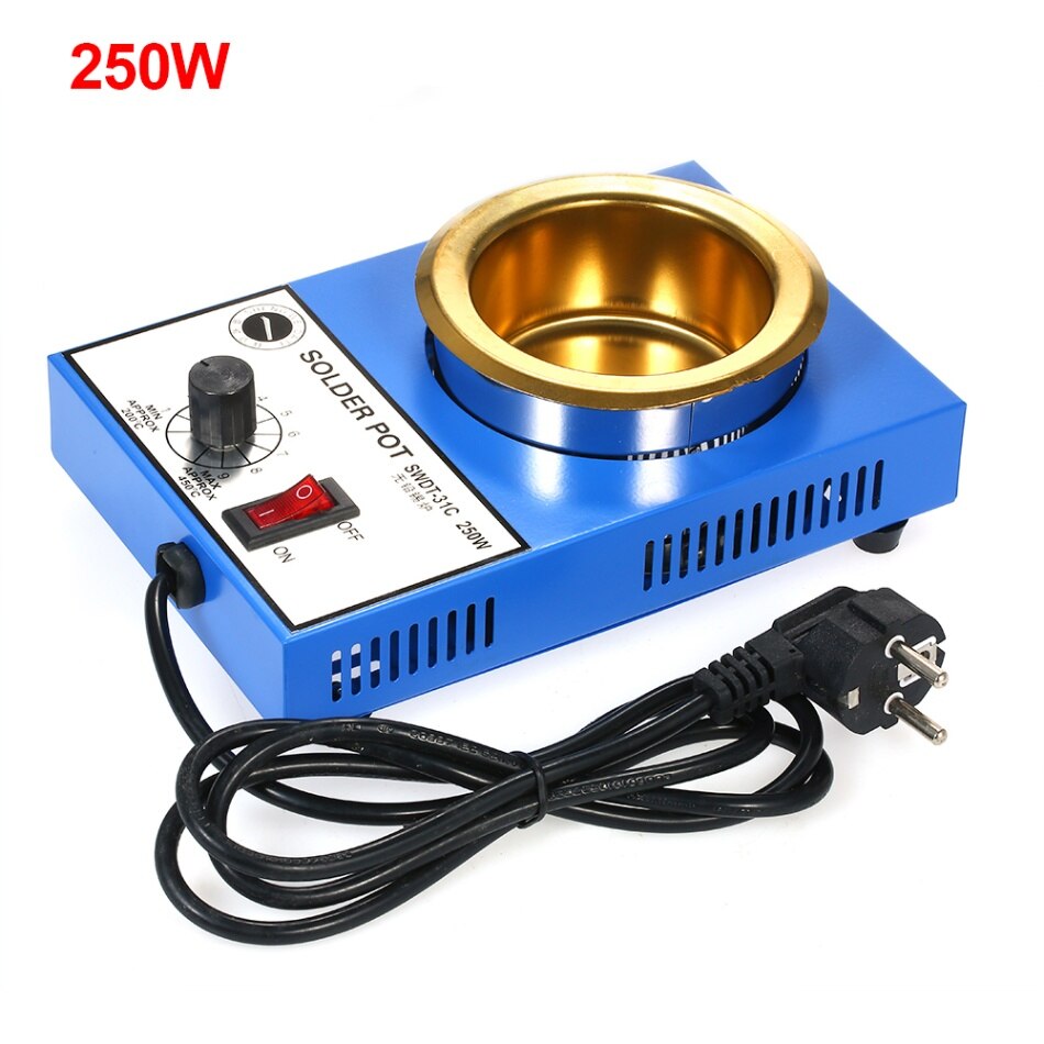 Mini Solder Pot with Temperature Adjustable Lead Free Desoldering Bath Plate Electric Soldering Pot 220V 100W 150W 250W 300W