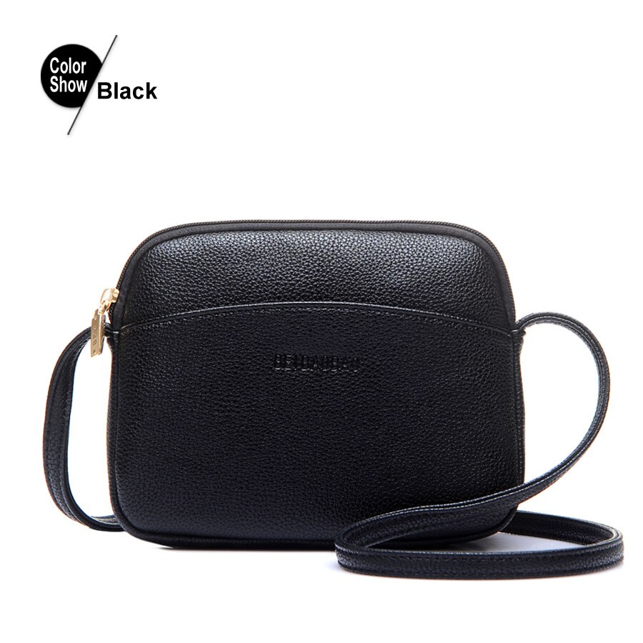 Crossbody Tassen Voor Vrouwen Tassen Casual Mini Candy Kleur Messenger Bags Voor Meisjes Flap Pu Lederen Schoudertassen: Black