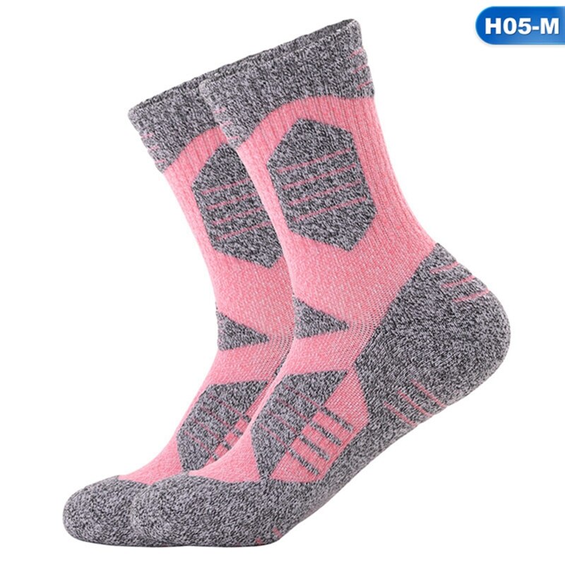 Ladies Outdoor Hiking Running Hiking Socks Mid-tube Sports Socks-pink Green Purple Orange Sky Blue Pink M(35-38)/L(39-42): H05-M
