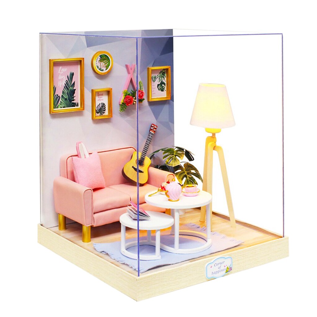 1:24 Puppenhaus DIY Möbel Miniatur Bausatz Spielzeug Nachmittag Tee Zeit Ruheraum