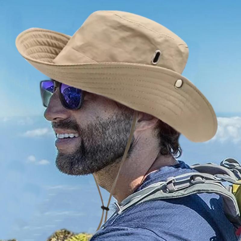 Fishing Hat For Men Sun Protection Windproof Sun Hat Men Fisherman Hat Wide Brim Bucket Hat For Camping Gardening Beach