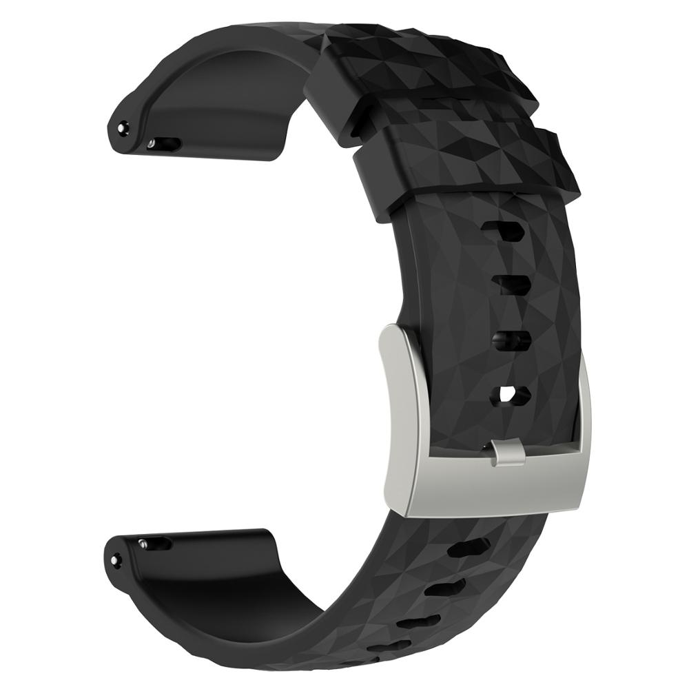 Silikon Ersatz Uhr Band Handgelenk Strap Armband für Suunto 9 D5 D5I Suunto Spartan Sport Handgelenk HR Baro Traverse Smartwatch: Black