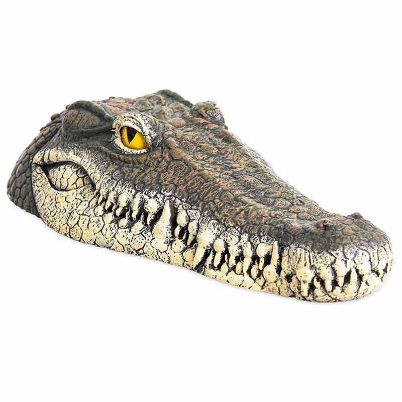 Drijvende Krokodil Hoofd Vijver Pool Realistische Waterpartijen Decoraties Pool Ornament Drijvende Hars Krokodil Hoofd Houden