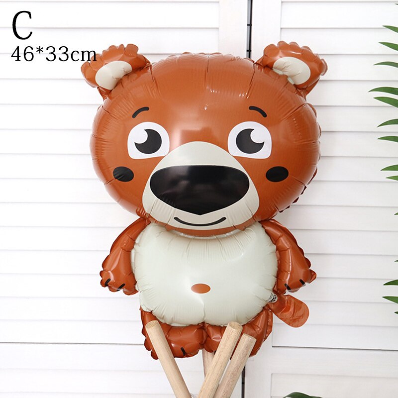 Ballon en aluminium en forme d'animal de dessin animé, mignon, renard, panda, poulpe, poisson étoile de mer, décor de fête d'anniversaire, jouets pour enfants, fête prénatale,: 3