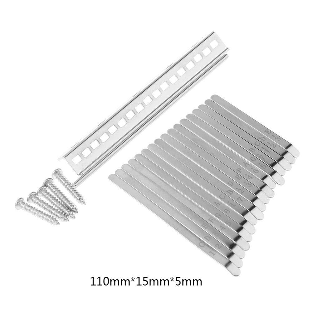 17 Toetsen Kalimba Diy Toetsen + Bridge + Tuning Hamer Kit Thumb Piano Accessoires Stencil Schaal Goede Flexibiliteit Galvaniseren Proces