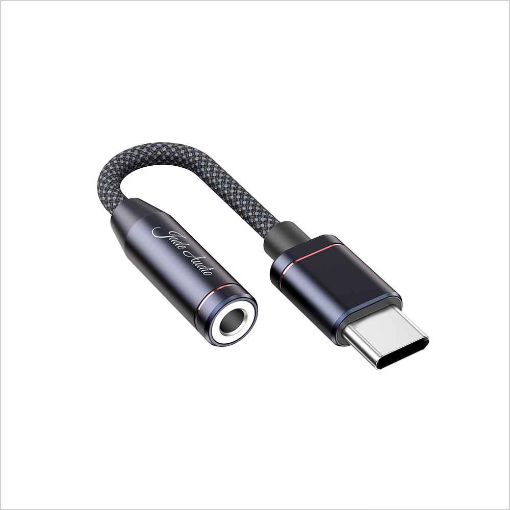 FiiO JA11 USB Type C naar 3,5 mm oortelefoon/hoofdtelefoonadapter USB C-kabel USB C naar 3,5 audio Aux-kabel voor IOS Android: Black