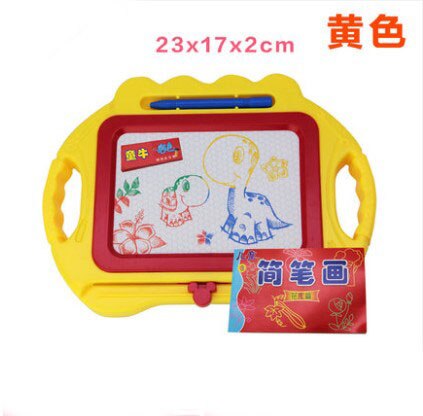 1pcs Plastic Frame Magnetic Writing Drawing Board Doodling board for children: yellow