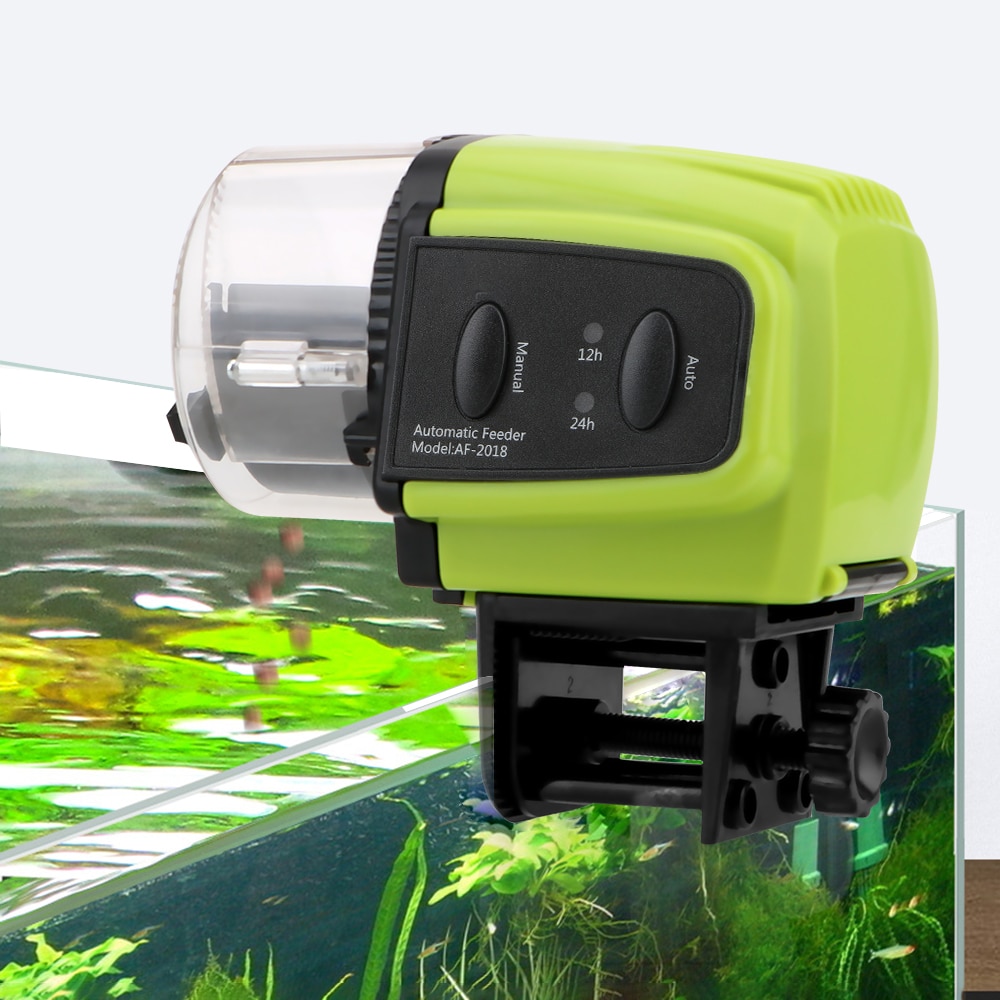 Automatische vistimer, voederautomaat, draagbare visvoeder, gereedschap, voer, digitaal display, plastic, 1 stuk, thuisaquarium
