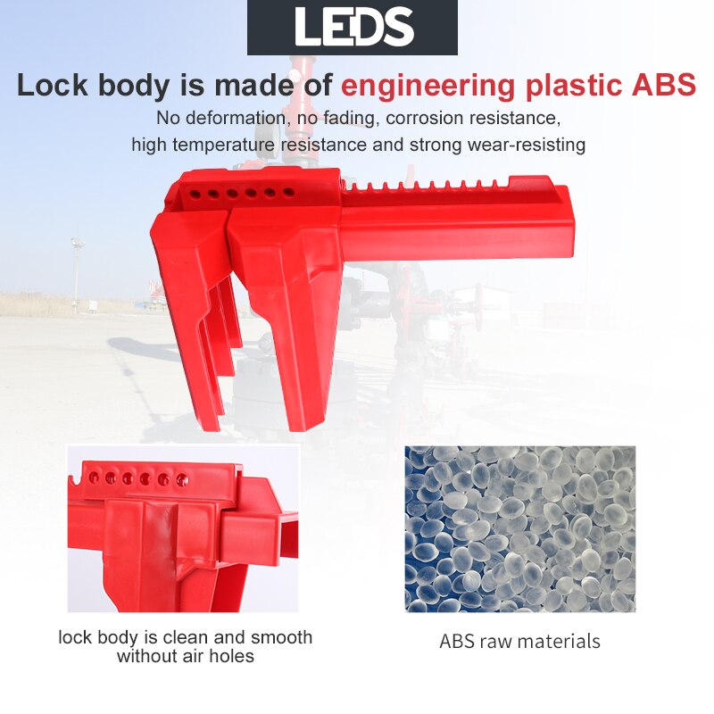 Verstelbare Kogelkraan Lockout Prinzing Tap Water Pijpleiding Ventiel Bal Handvat Open Isolatie Veiligheidsslot Loto Apparaten LDV21