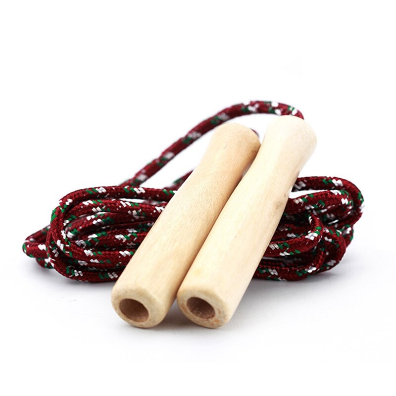 Corda para exercício crossfit, equipamento esportivo fitness com cabo de madeira para treino