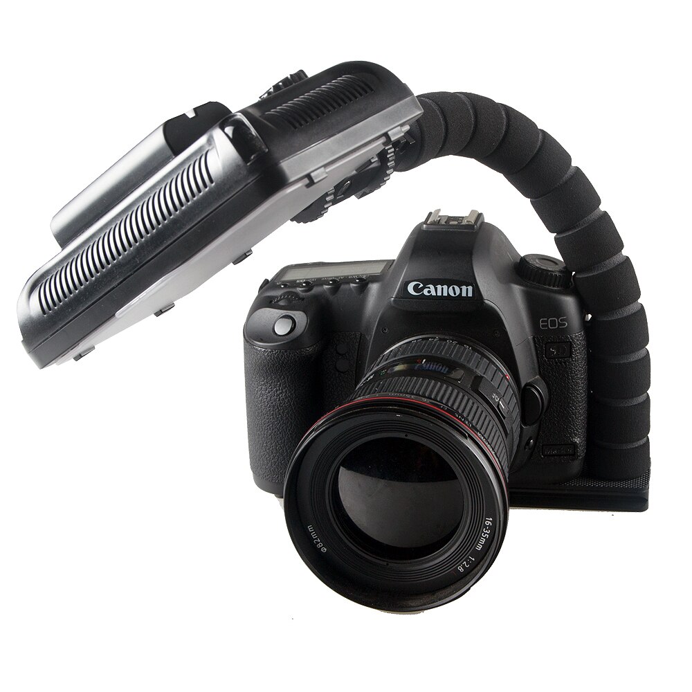 L-shaped Bracket Flexible Arm SLR Camera Shoe Flash Mount Adapter Camera Flash Led Light Bracket Grip Tripod Holder