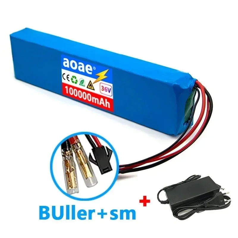 36 V 100 Ah 18650 wiederaufladbarer Lithium-Akku 10S3P 1000 W Leistung modifiziertes Fahrrad-Roller-Elektrofahrzeug mit BMS: Elfenbein