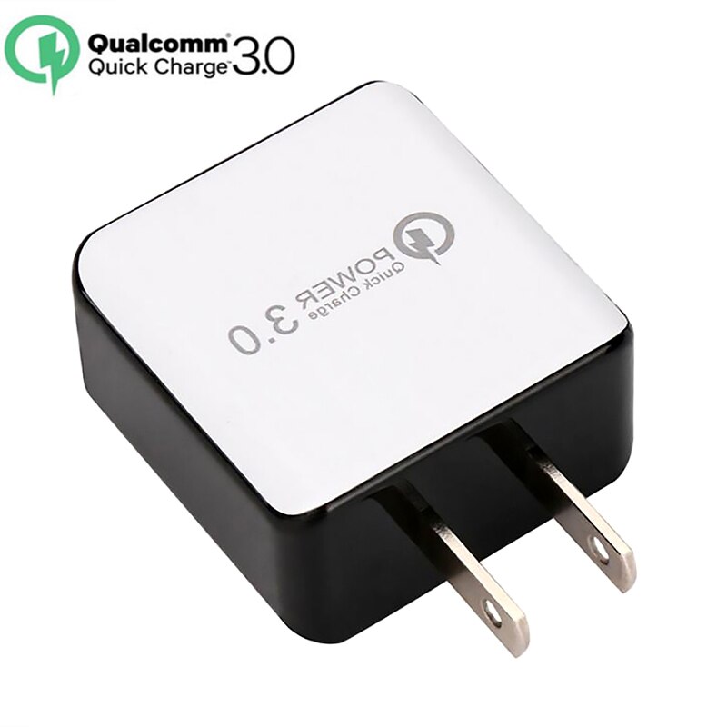 3A Quick Charge 3,0 USB Ladegerät EU UNS Wand Handy Ladegerät Adapter für iPhone 11 Por QC3.0 Schnelle Lade für Samsung Xiaomi: US Snow White