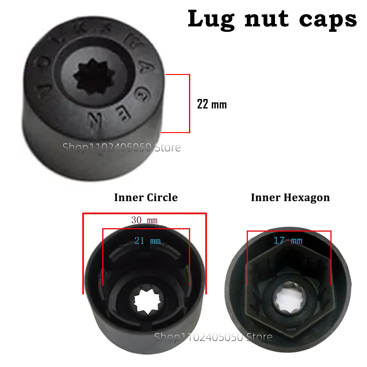 Cubiertas de pernos de tuerca de cubo de rueda de coche, accesorios para tapas de tornillos de neumáticos VW Volkswagen Jetta Polo Tiguan Golf MK4 Passat B6 Seat Leon Ibiza