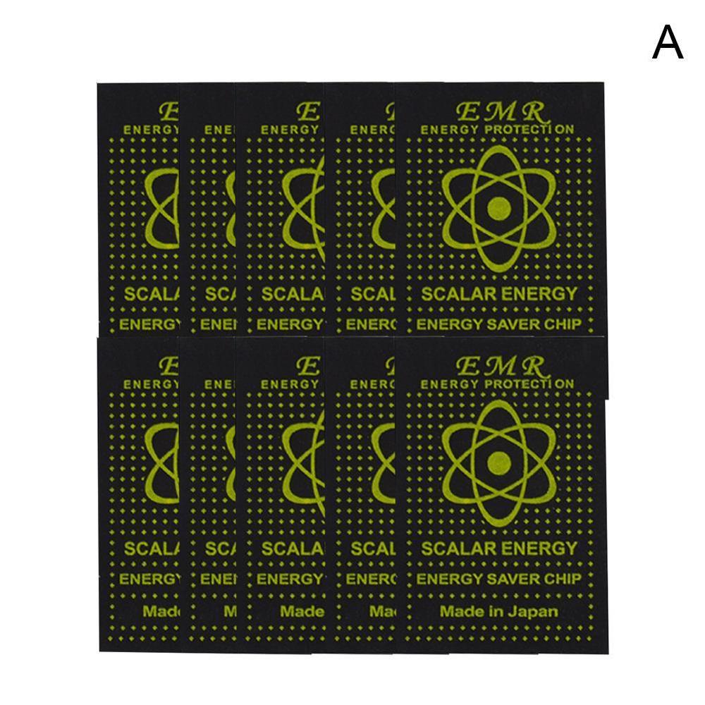 10pcs EMF Protection Cell Phone Patch Anti Radiation EMR Scalar Computer Electronics Negative Neutralizer Ion Shield Sticke I0Z7: A