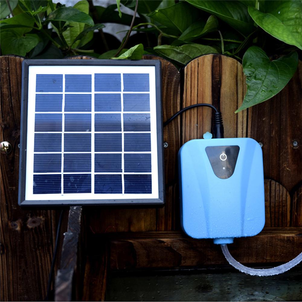 Solar Powered Oxygenator Water Oxygen Pump Pond Aerator Aquarium Air Pump