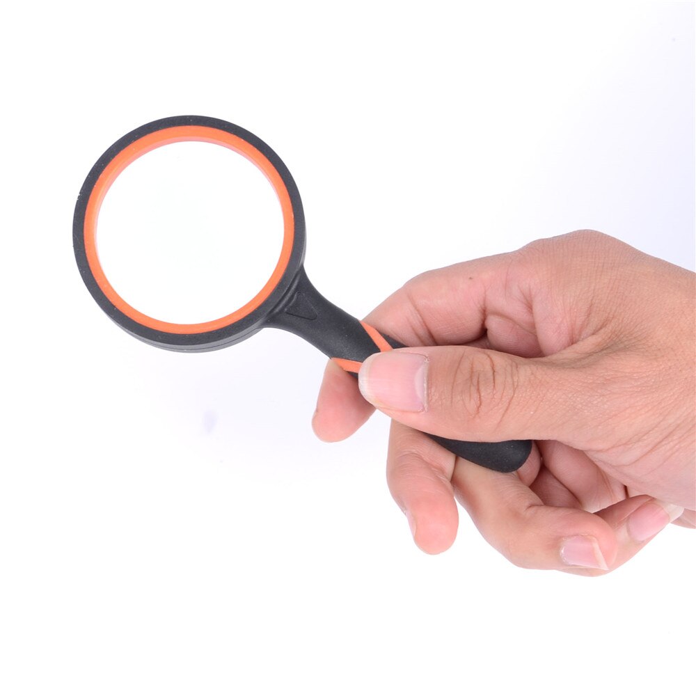 10X Lezen Handloep High Power Dubbele Kleur 50Mm Glazen Lenzen Rubber Vergrootglas Reparatie Tool
