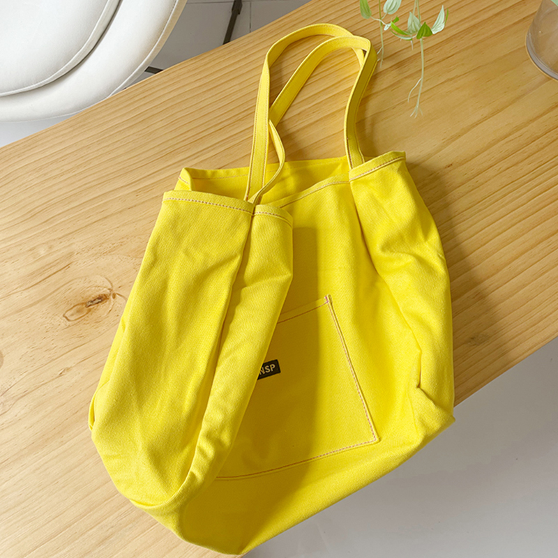 Canvas tas herbruikbare boodschappenschoudertas Dames Eenvoudig Casual Dagelijks gebruik Handtas Totes Vrouwelijke draagbare opvouwbare portemonnee